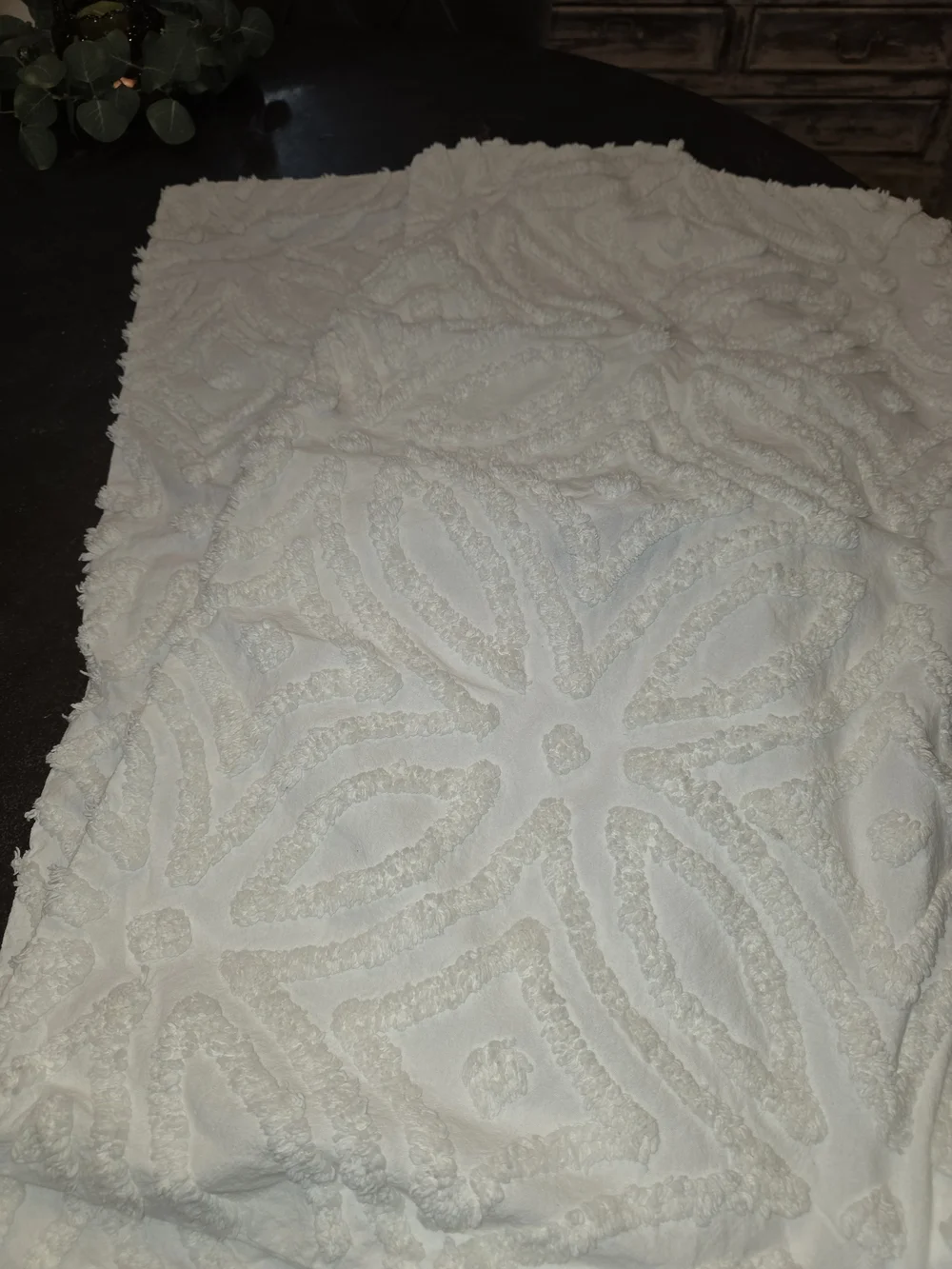 NEW Rachel Zoe SET of King Pillow SHAMS White Textured Cotton Top